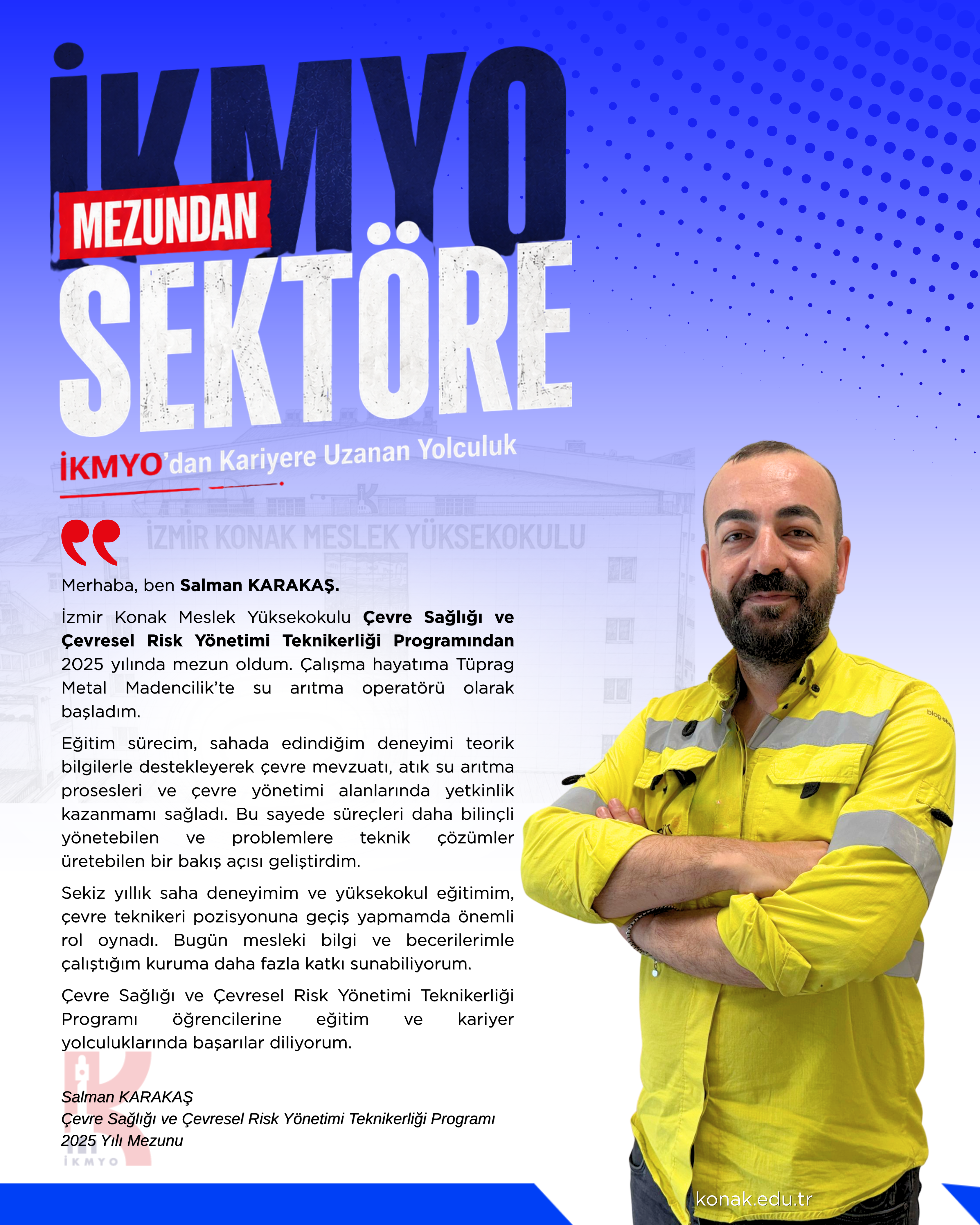 Çevre Sağlığı ve Çevresel Risk Yönetimi Teknikerliği Programı